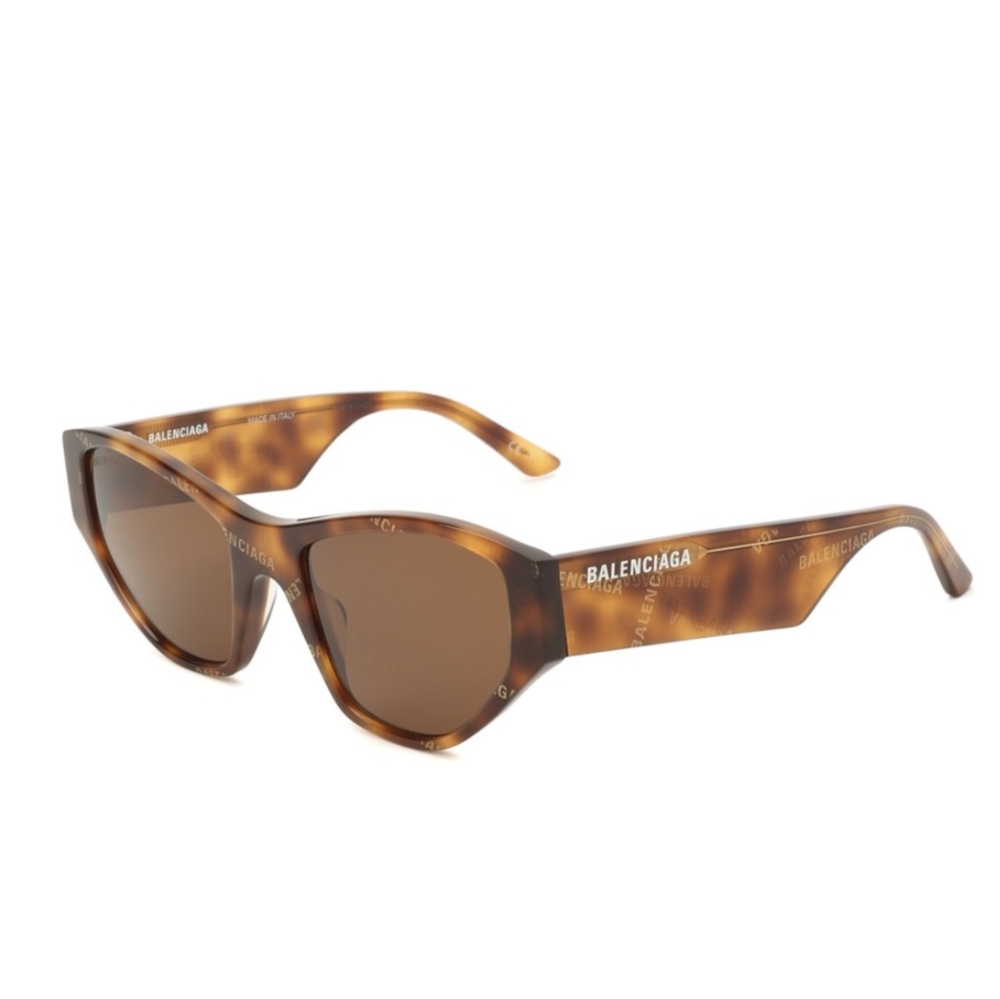 NEW BALENCIAGA WOMEN BB0097S 003 BROWN SUNGLASSES - Picture 2 of 5